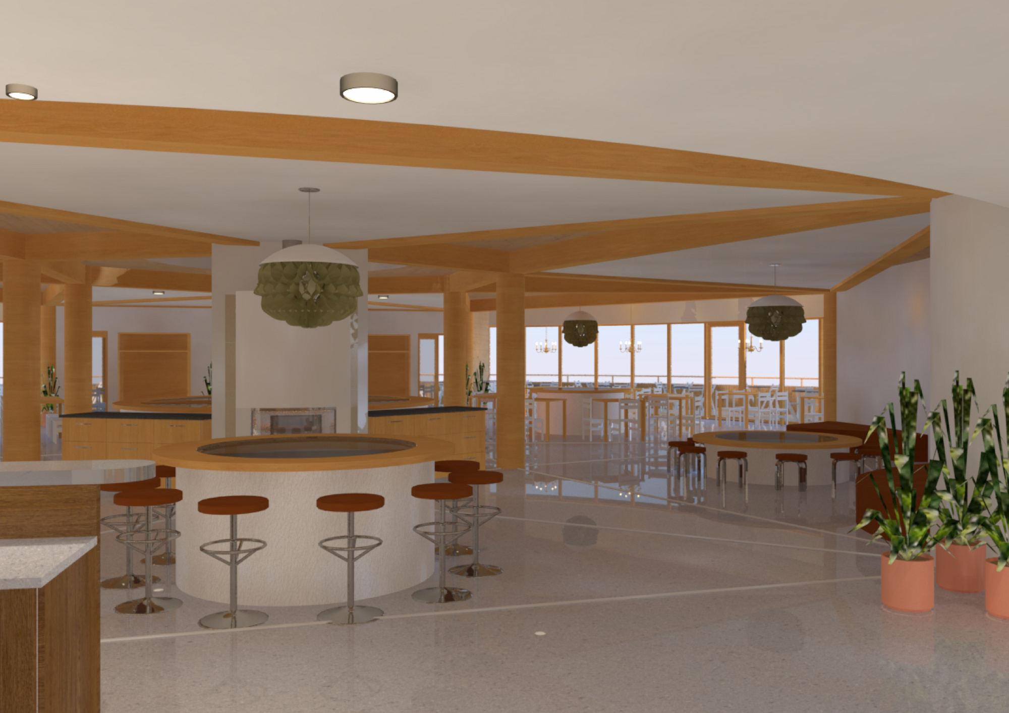 Image 3D - bâtiment Bovino - restaurant