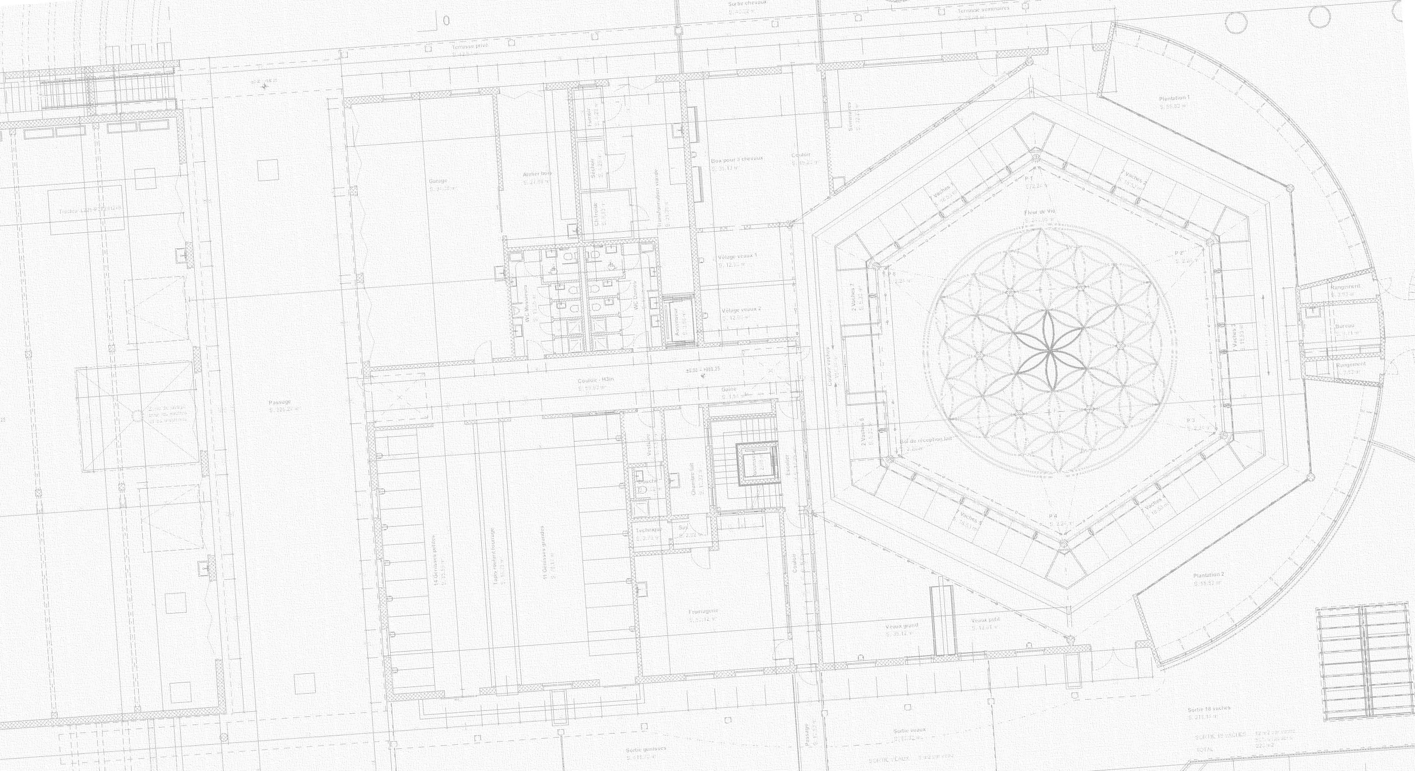 Plan d'architecture - Ferme