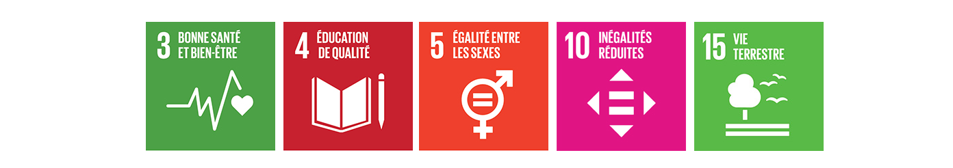 Objectif de Développement Durable 3, 4, 5, 10 et 15