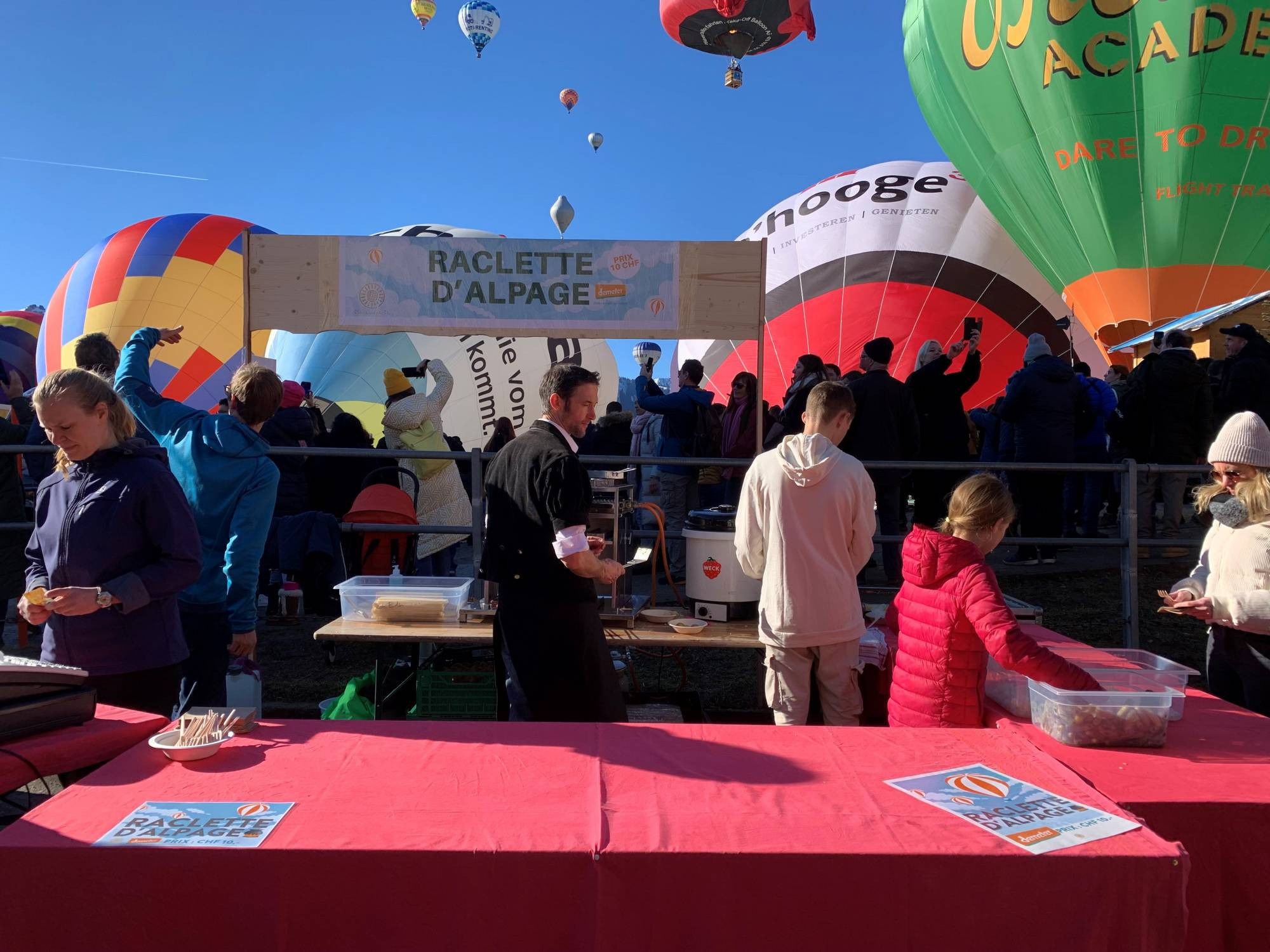 Our Alpine Raclette at the 2024 Ballon Festival